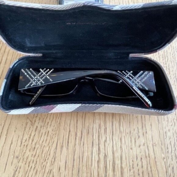 Vtg. BURBERRY WOMEN’S EYEGLASSES FRAME + CASE Havana Brown Tortoise - Picture 2 of 16